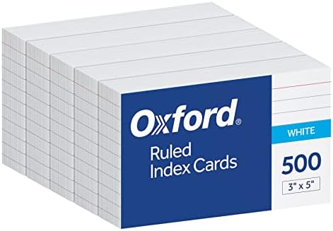 Oksfordski papir za punjenje, papir za ravnanje širine 8 inča 10-1 / 2 inča, 500 listova, bijele i kartonske kartice, 500 paketa, 3-5