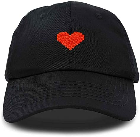 Dalix Pixel Heart Hat Womens tate šeširi pamučne kape vezene valentine