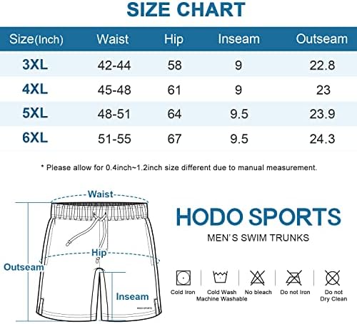 HodoSports Veliki i visoki plivači za muškarce 3x-6x