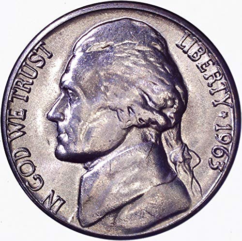 1963. D Jefferson Nickel 5c Sjajni necirkulirani