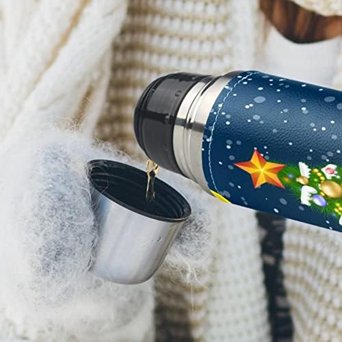 Šalica za kavu, termos, šalica za putničke kave, termos za topla pića, termos za kavu, Mjesec božićno drvce Snjegović
