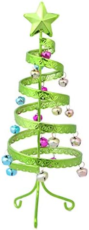 Amosfun mini božićno drvce minijaturno zvono drveće tabletop ukrasi festival božićni ukrasi za sobe ured u uredu nove godine darovi