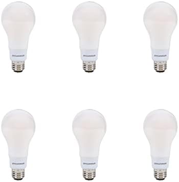 LED lampa serije 3-smjerna lampa 921, 40/60/100 vata = 6,5/9/13 vati, Srednja baza, mat, 5000 K, dnevno svjetlo - 6 kom.
