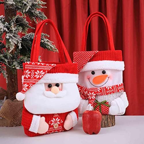 Božićne vrećice za slatkiše poklon lanene vrećice s vezom božićne vrećice za čarape slatke vrećice za poslastice božićna torba za poklone