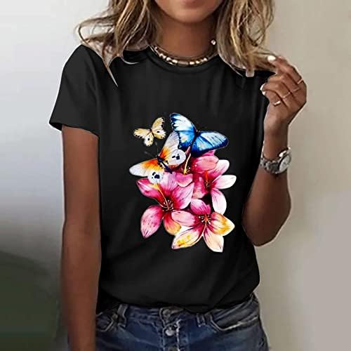 Ženske košulje za vrat majice vrhunske majice za tinejdžerke grafičke košulje s kratkim rukavima 2023 Odjeća YJ