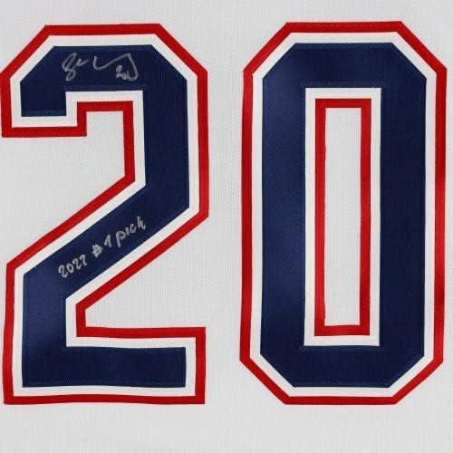Uokvireni Juraj Slafkovsky Montreal Canadiens Autografirani bijeli adidas autentični dres s natpisom 20221 odabir - Autografirani