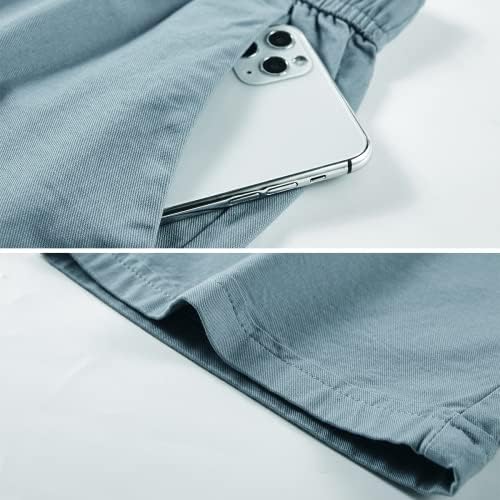 MSMSSE ženske pamučne teretne kratke kratke hlače elastični struk crtanje mekih džepova casual kratke hlače