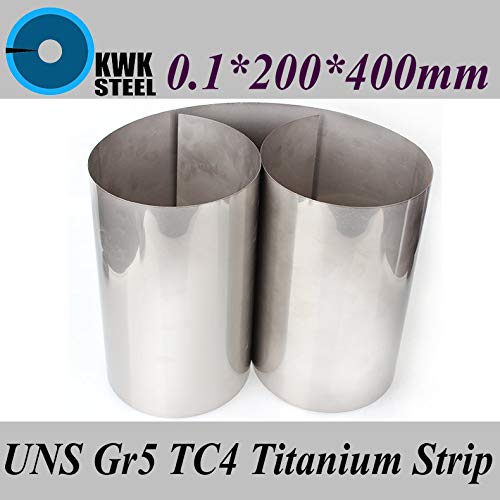 Anncus 0,1x200x400mm Titanium legura UnS Gr5 TC4 BT6 TAP6400 TITANIUM TI FOIL Thin List Industrija ili DIY materijal