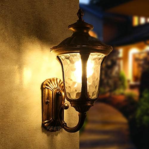 Zjhyxyh Vanjska zidna svjetiljka vodootporna vila Antique dvorište Aisle vrtna svjetiljka Vanjska zidna svjetiljka LED