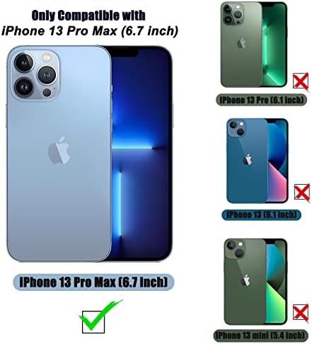 SOBLN za kvadratni iPhone 13 Pro Max slučaja Sjaj magnetski rad s Magsafeom zaštitom od pune kamere Zaštita luksuznih obloga Slatko