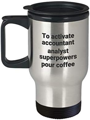 Računovođa Analitičar za putovanja - smiješna sarkastična toplinska izolirana nehrđajući čelik Supersive kava poklon