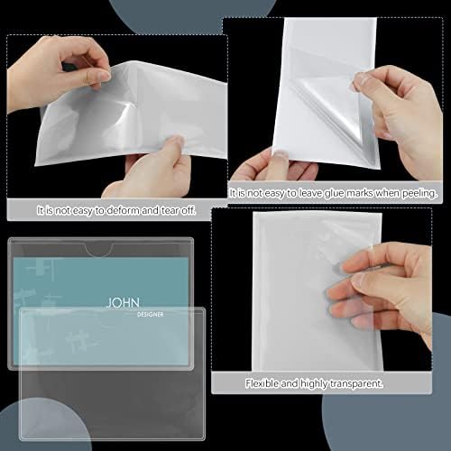 VMIAPXO 72 Pack Adhesive Index kartice, džepovi za skladištenje naljepnica Note Card Welder Shooves Shooves Organizator Poreze za skladištenje