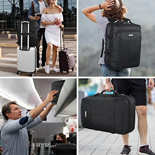 Ruksak za ručnu prtljagu, izuzetno veliki 50-litreni putni ruksaci odobreni od strane zrakoplovne tvrtke, s 3 kocke za pakiranje za