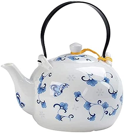 Uredski čajnik čajnik, keramički veliki kapacitet jednostruki lonac plavi i bijeli čaj ručno izrađeni kuhinjski pribor čajnici