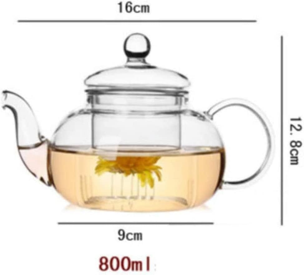 Biljni čaj od čajnika 800mlheat otporan na stakleni čaj od cvijeća, praktična čajnica za čajnu čajnu čajnu čajnu čajnu čajnu čajnu