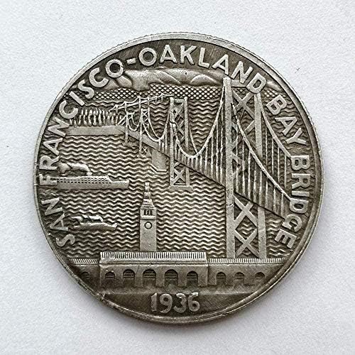 1936. SAN FRANCISCO OAKLAND BAY Bridge Polu dolar Komemorativni novčić strani novčić Antikni novčić 50 centi Kopiranje kopija Pokloni