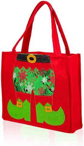Torba za božićne poklone za višekratnu upotrebu torbice s ručkom za kupovinu namirnica netkana torba Djeda Mraza za odmor, Božićni