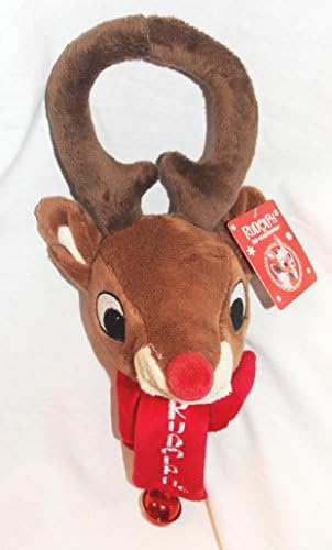 Rudolph Plush 12 Crveni nosač na vrata jelena, božićni ukras
