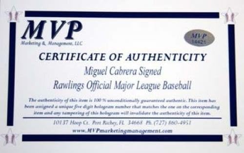 Miguel Cabrera Autografirani bejzbol - Službena lopta glavne lige - Autografirani bejzbols